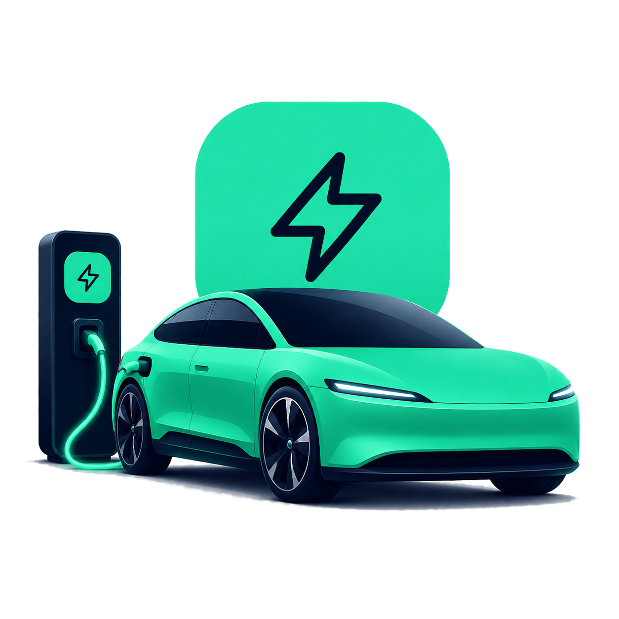 EV charging at a NowCharged station