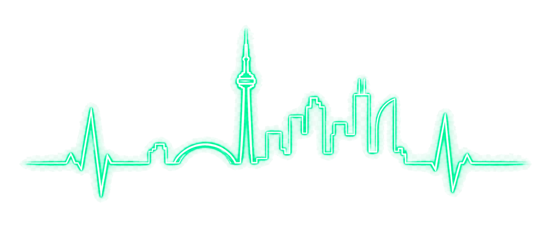 Toronto skyline pulse line